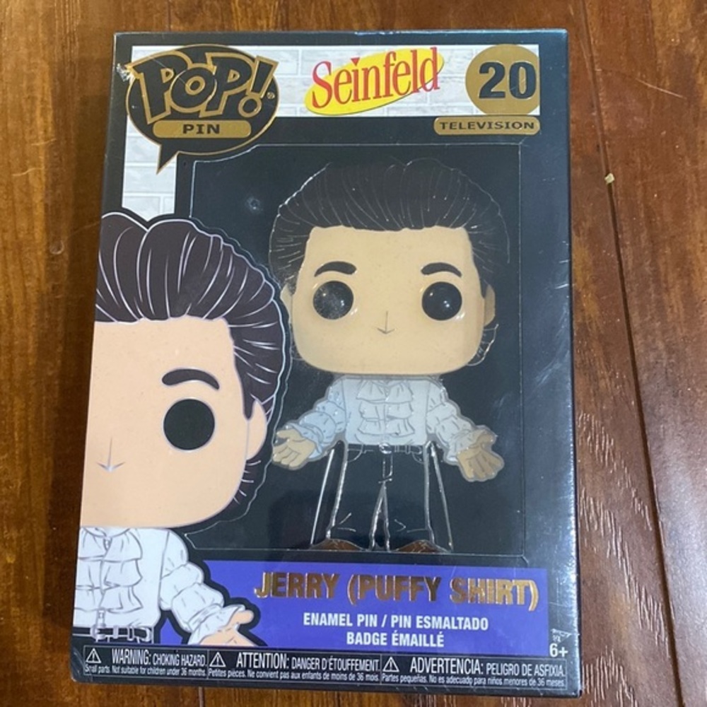 Funko Seinfeld POP enamel Large Pin Jerry Puffy Shirt Figure NEW NIB